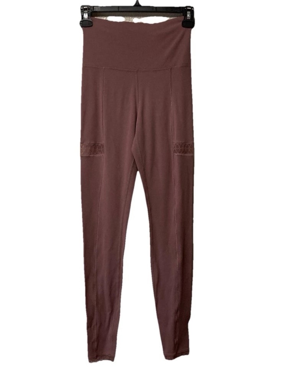 Nike Mauve High-Waist Lace Paneled Leggings - Deep Brown